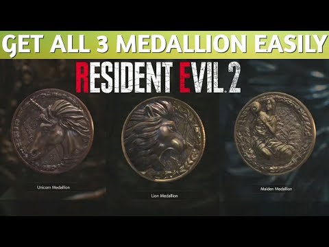 Videó: Resident Evil 2 - A Medálszobrok Elhelyezkedése és Az Oroszlán, Az Egyszarvú és A Maiden Szobor Puzzle Megoldások