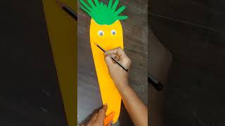 Handprint carrot #art and craft #art #craft #handcraft #shorts #youtubrshorts