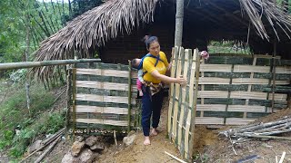 17 year old Single mother life - Build kitchen bamboo wall - Catch crabs and wild snails to sell