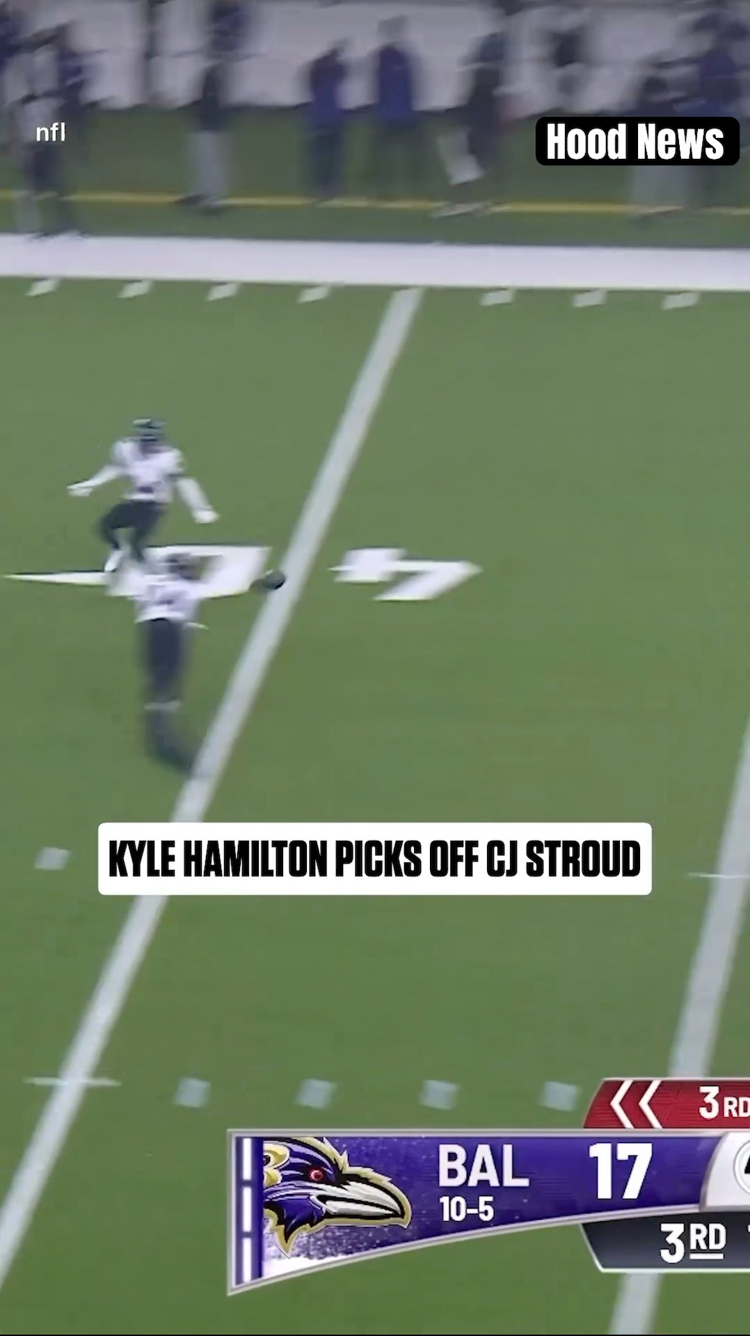 It is picked #hoodnews #kylehamilton #baltimoreravens #cjstroud #houstontexans #football #omg #how
