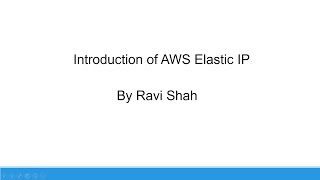 Elastic IP using AWS
