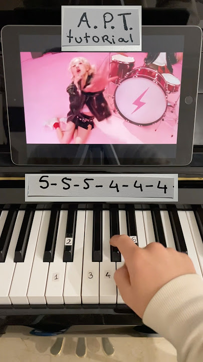 APT. - ROSÉ & Bruno Mars piano tutorial easy #piano #pianotutorial #shorts #atp #rosé #brunomars