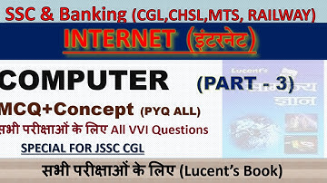 INTERNET (इंटरनेट) "PYQ" || COMPUTER MASTER VIDEO || FOR JSSC CGL || "Part-3" #ssc  #banking #mts