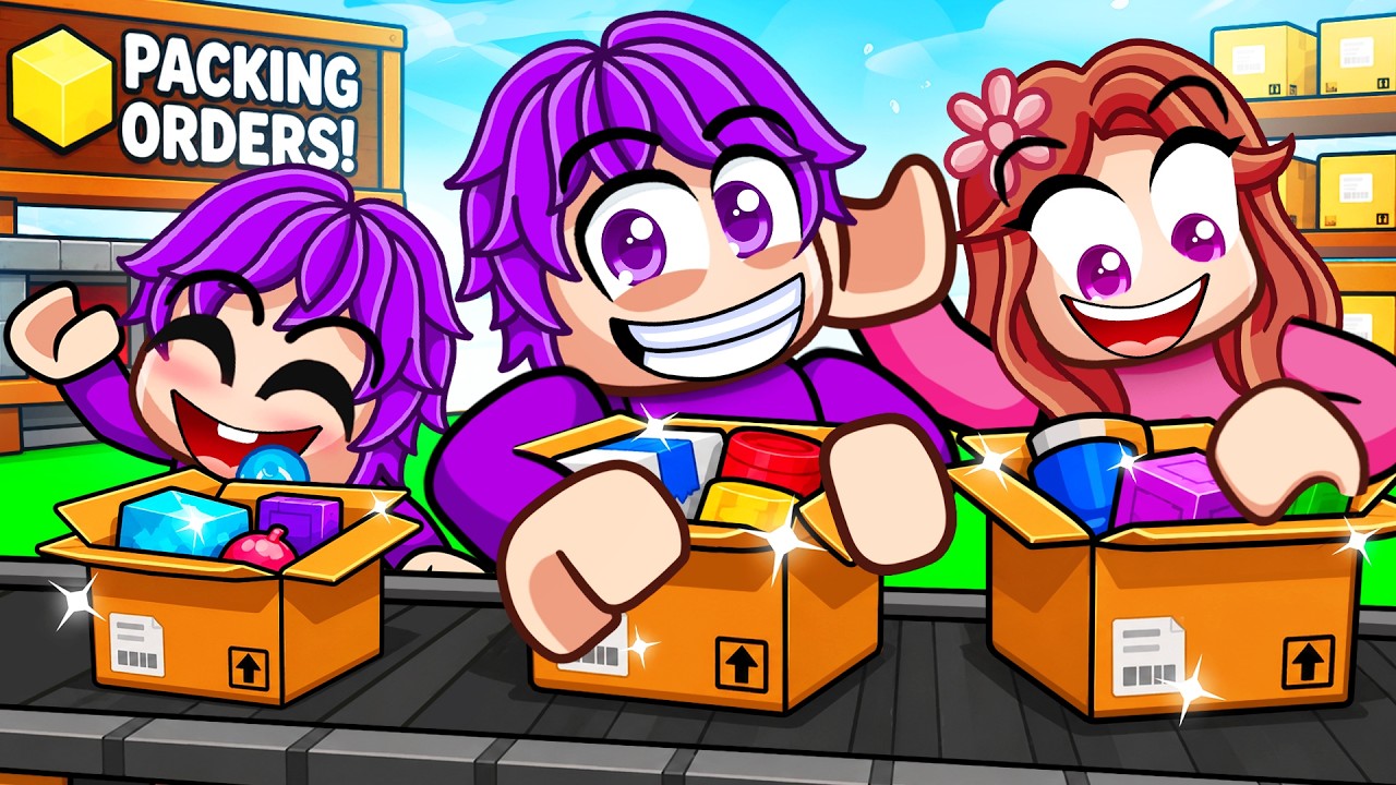 Packing Orders in a Factory in Roblox...