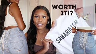 HONEST SAMARIA LEAH JEANS REVIEW| LACEUP DIY?| LeCHANEL