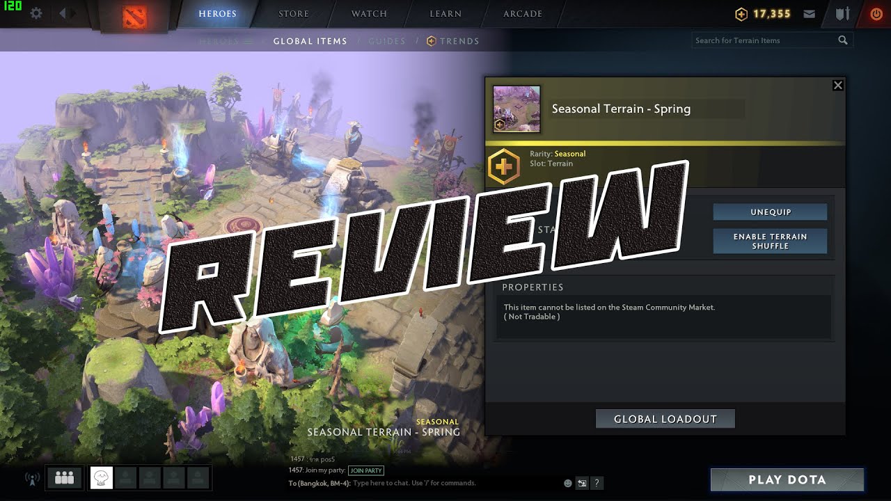 Dota2 Review Seasonal Terrain - Spring #Dota plus Terrain - YouTube