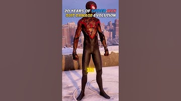 20 Years of Spider-Man Suit Damage Evolution #spiderman #spiderman2 #shorts