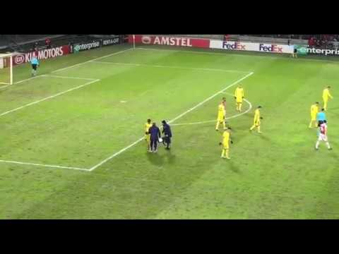 Фол против игрока БАТЭ Дмитрия Баги