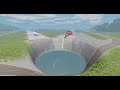 Giant & Small Cars vs Giant Pit - BeamNg.Drive