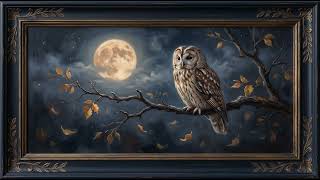 Harvest Moon Owl Painting | Frame TV Art 4K Wallpaper 2 Hour Screensaver News