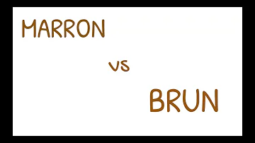 What is the difference between marron and brun color in french