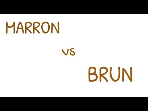 What is the difference between marron and brun color in french