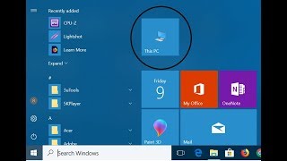 How To Add This Pc Icon On Windows 10 Start Menu