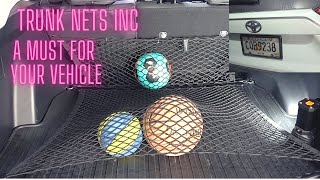 Cargo Net for Toyota RAV4 Hybrid Prime 2019&Up and Tinted License Plate Cover Set from TrunkNets Inc