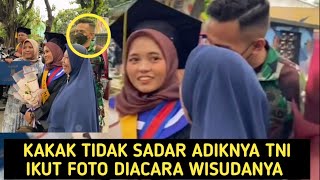 Momen haru TNI beri kejutan di acara Wisuda kakaknya