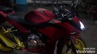 Cbr 150r Fi repaint matte red and candy gold