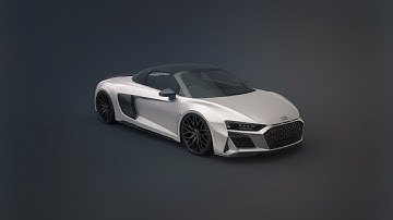 3D Audi R8 Turntable Animation