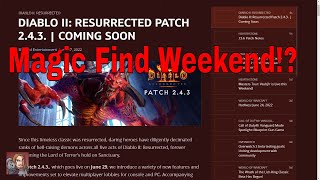 D2R 2.4.3 Patch Notes - QoL Changes, Lobby Updates, Magic Find Weekend