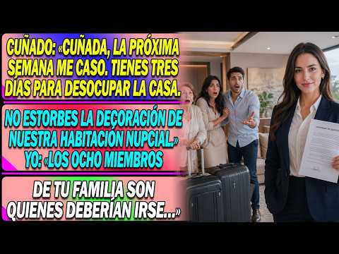 👰Cuñada, me caso la próxima semana.💒Desocupa la casa en tres días😒y no nos estorbes