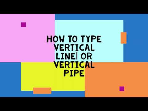 How to Insert Vertical pipe Bar|| How to Type Vertical Line|