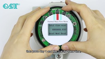 How to clear total flow of thermal mass flow meter