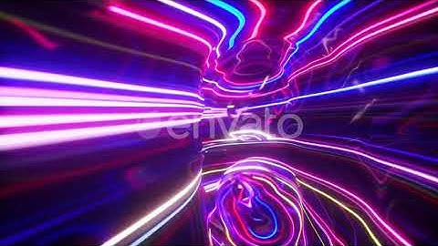 Space Surface. Magic Neon Light Curved Swirl Line. | Motion Graphics - Envato elements