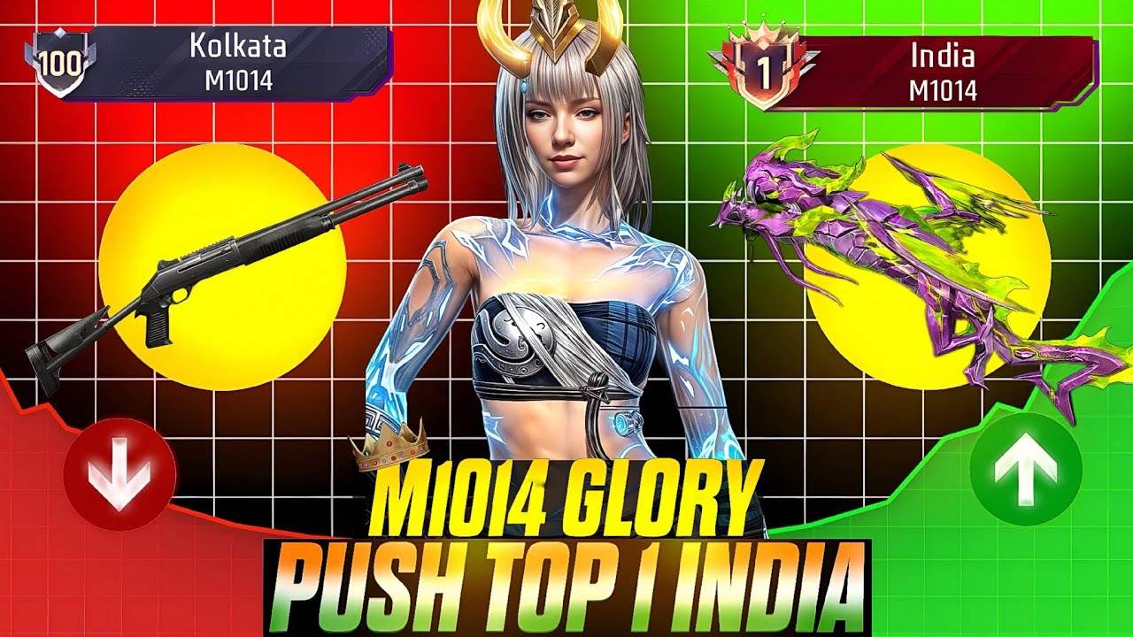 Pushing Top 1 Title in-M1014 🤯 Without Using GunSkin 💀 In Only 24 HOURS 😳 | Ep-6