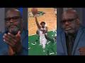 Shaq shows love to Joel Embiid after Game 7 vs Celtics &amp; was loving his stats 😂