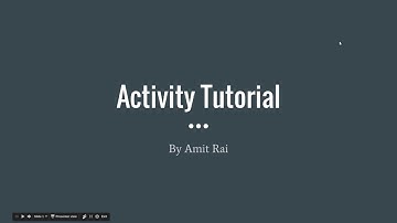An Overview of Android Activity