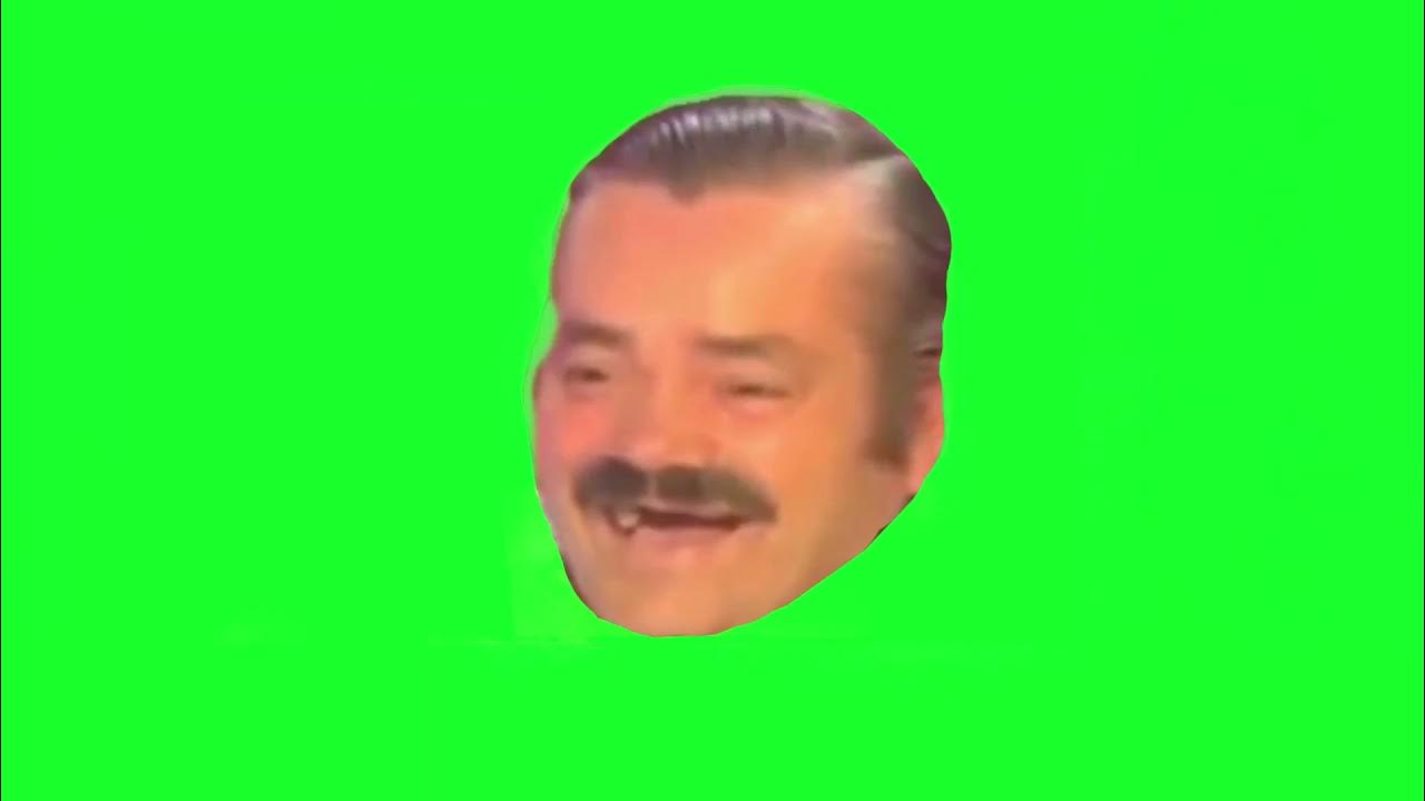 Мем лицо на зеленом фоне