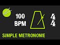 100bpm 44 visual metronome  click track  beginner drums