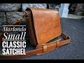 Unboxing of the marlondo small classic leather satchel in tobacco