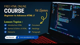 Free HTML Course for beginners - Road Map To Become Web Developer 2023  - HTML 1ST Part