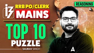 IBPS RRB PO Mains Reasoning 2025 | RRB PO Mains Reasoning Top 10 High Level Puzzles Practice Set