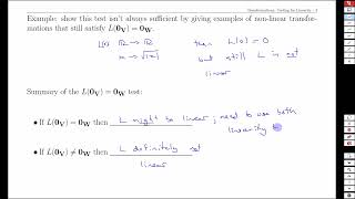 Week 7-6 Testing for Linearity