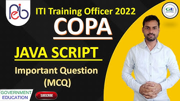 java script mcq ITI Training officer COPA 2022 || COPA - Java script mcq by jitendra sir