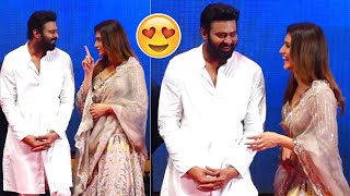 Prabhas and Kriti Sanon Fun Moments @ Adipurush Teaser Launch Event | Manastars