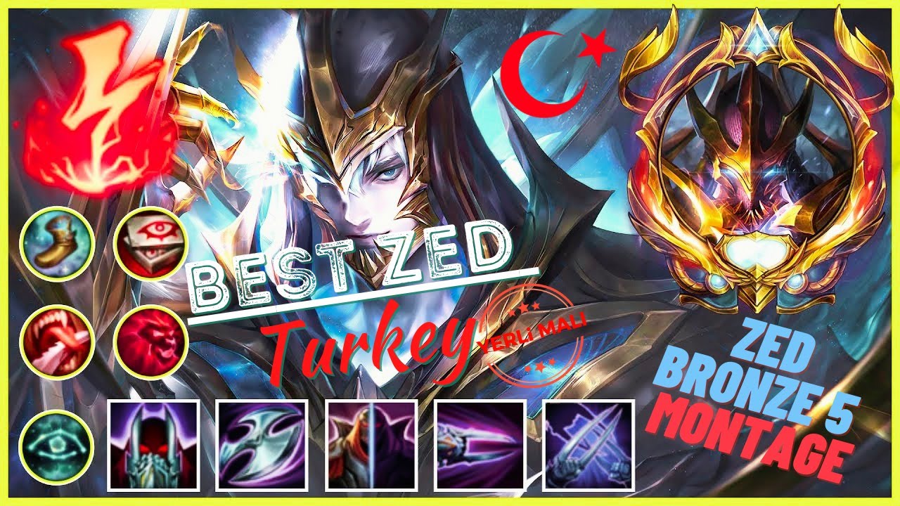 Zed Bronze 5 Montage ''4K'' - Best Zed Turkey - Venum (League of Legends)