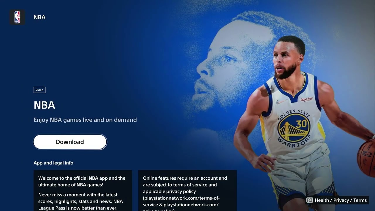 Как скачать приложение NBA на PS5