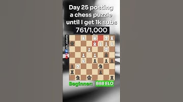 Day 25 (puzzle: 888) 🟢 #chess #chesspuzzles #scacchinciabatte #inciabatte #puzzle #chesscom #foryou