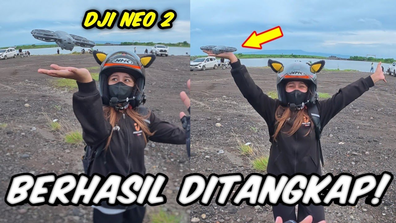 PERTAMA KALI CATELYN NANGKEP DRONE TERBANG | DJI NEO 2
