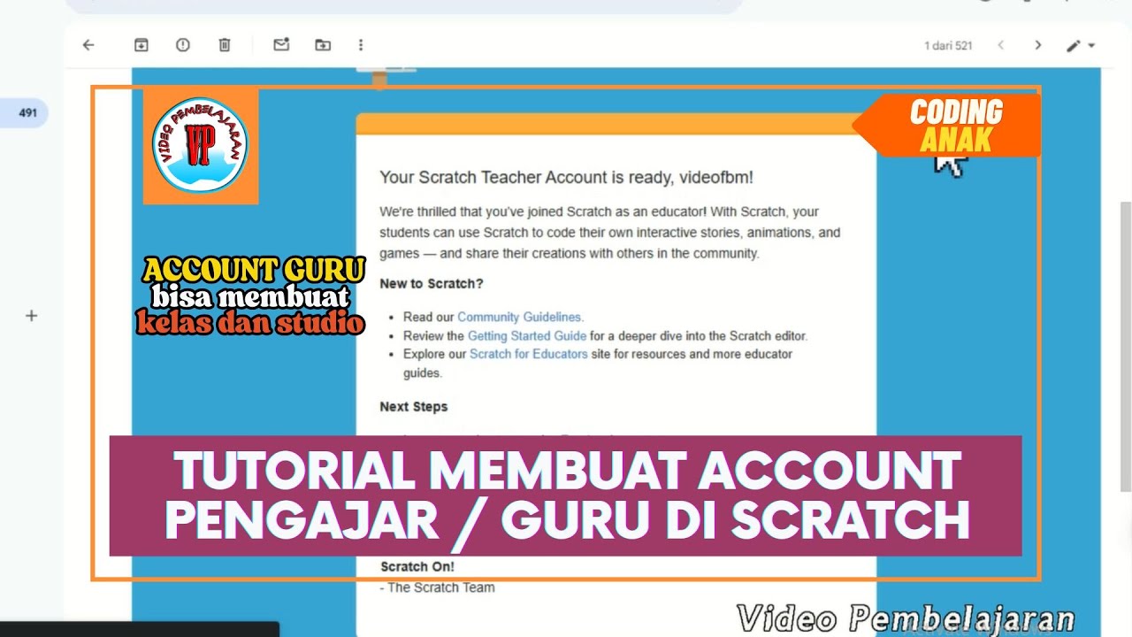 TUTORIAL CARA MEMBUAT AKUN GURU DI SCRATCH UNTUK PEMBELAJARAN KODING ...
