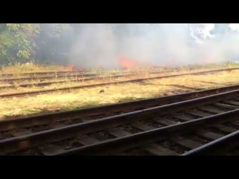 ხანძარი გურჯაანის რკინიგზასთან