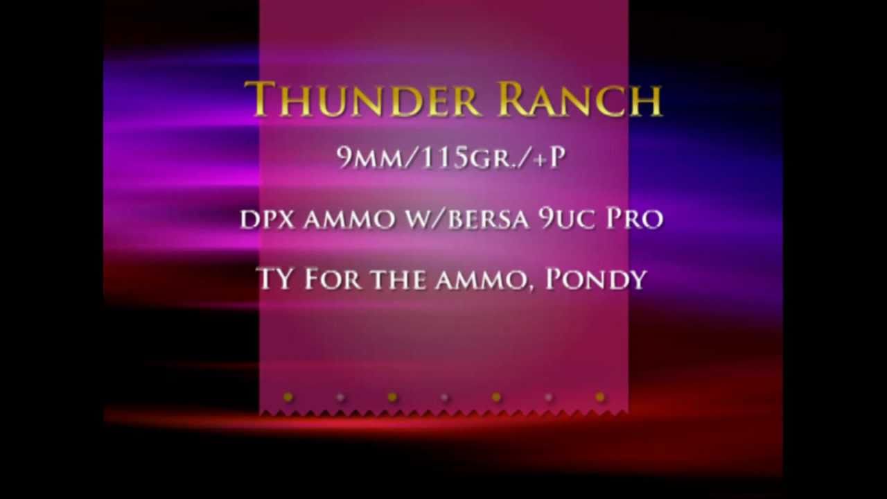 Thunder Ranch DPX 9mm/115gr./+P Jug Test
