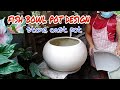 Big fish bowl pot design in stone cast