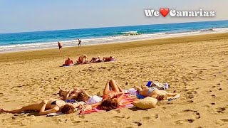 Maspalomas Beach and Sand Dunes, Playa del Ingles, Gran Canaria, Canary Islands, Spain