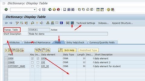 How to create SAP Table in SAP ABAP