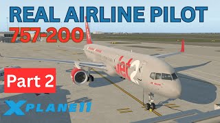 B757 FlightFactor tutorial Part 2| EGSS to LIMC | taxi & take-off with Real 757 Pilot!
