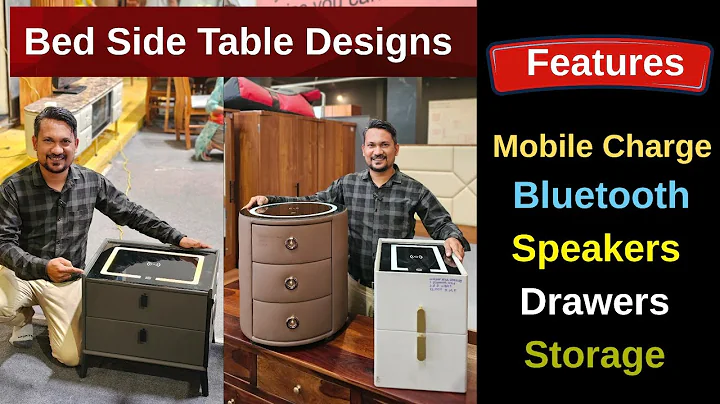 Digital Bedside Table with Drawer, Bluetooth Speaker, USB Charging and Sensor Light Review!