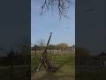 I throw away the water bottle. #trebuchet #experiment #engineering #diy #wood